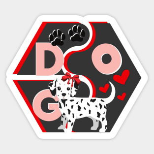 Dalmatian DOG Puzzle Sticker